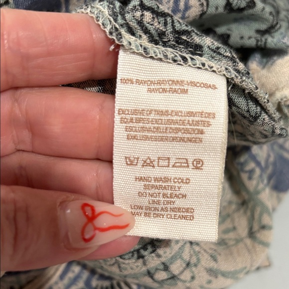 Free People Boho Green and Cream Halter Dress - Picture 5 of 6